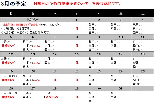 スケジュール