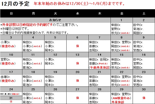 スケジュール
